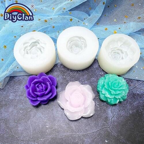 Succulent Plants Silicone Candle Mold Fondant Baking Cake Decorating Tools DIY Handmade Clays Plaster Epoxy Resin Soap Mould