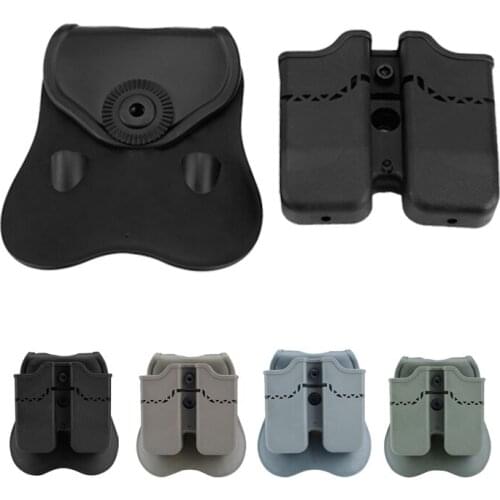 Tactical Detachable Double Magazine Pouch Case for BERETTA 92 96 M92 Airsoft Holster Dual Stack Magazine Mag Pouch with Paddle