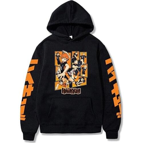 Anime Haikyuu Hoodies Streetwear Men/Women Hip Hop Sweatshirt Hoodies Anime Cartoon Autumn Mens Streetwear Hoodies