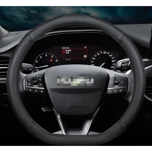 No Smell Thin Car Genuine Leather Steering Wheel Covers for ISUZU DMax MUX Panther Trooper Accessories