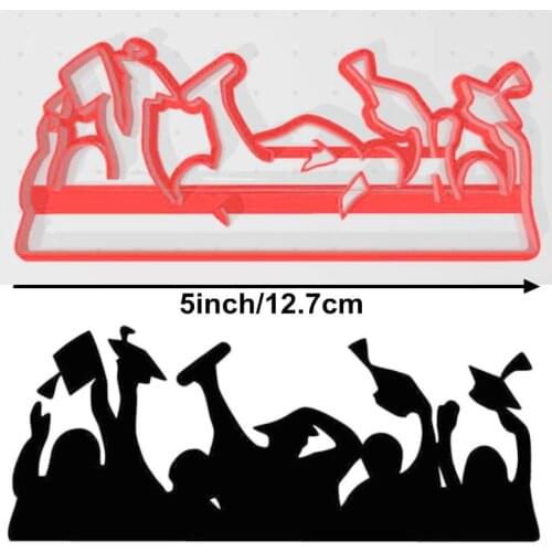 Cake decoration 5inch 3D Cutter graduation hat trencher cap Fondant plastic cutter Cake Mould tools fondant Baking