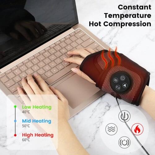 Ranmei Smart Wrist Brace Hand Compression air massager Multifunctional Electric Heating Brace and Hand Pain Relief Vibration