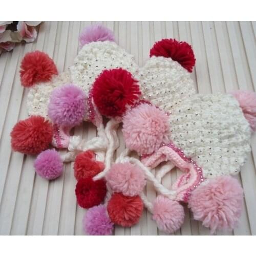 Girls Crochet Hat Handmade Crochet Hat Handmade Beanie Knitted hat 20pcs/lot #2799