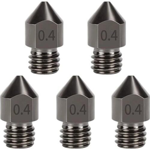 2pcs 3D Printer parts MK7 MK8 steel Mold Super Hard nozzle m6 Threaded Corrosion-Resistant 1.75mm for Ender 3 CR10 Ender 3 PRO