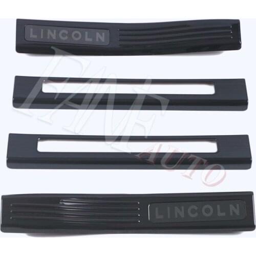 Stainless Steel Inner Outer Door Sill Scuff Plate Guard Sills Protector Trim For Lincoln Nautilus MKX 2019 2020 2021