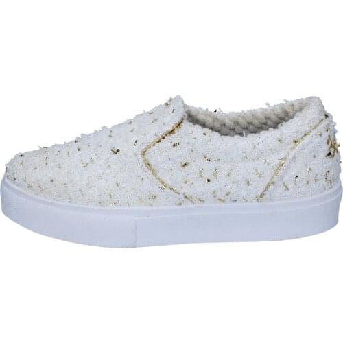 2 STAR Slip on woman white fabric