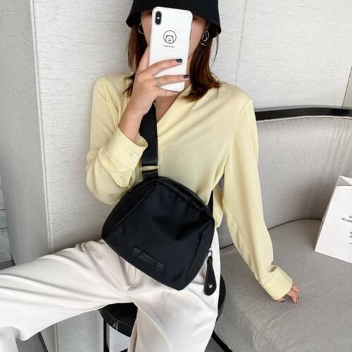 Women Shoulder Crossbody Bag Messenger Phone Shell Nylon Solid Color Casual Bags for Outdoor Shopping Traveling Supply