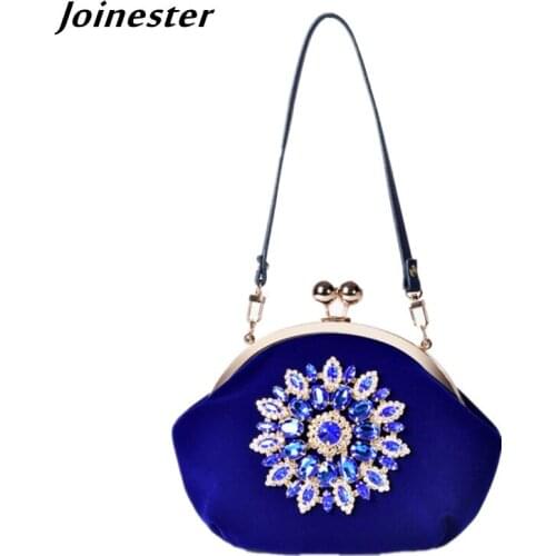 Women Crystal Evening Clutch Bag Ladies Wedding Purse сумка женская Vintage Handbags for Female Chain Strap Packs Shoulder Bags