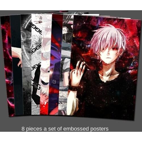 1 Set Anime Posters Tokyo Ghoul Posters Anime Stickers Teen Room Decoration Wall Paper Post It Living Room Wall Pictures