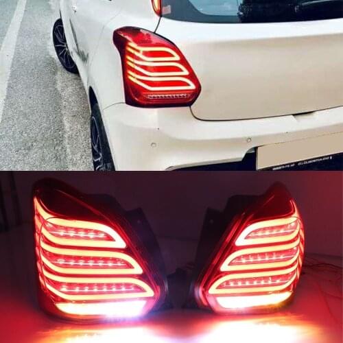 1 Pair LED Tail Light Assembly for Suzuki Swift 2017 2018 2019 2020 LED Tail Light Reverse Light Sequential Turning Signal Light
