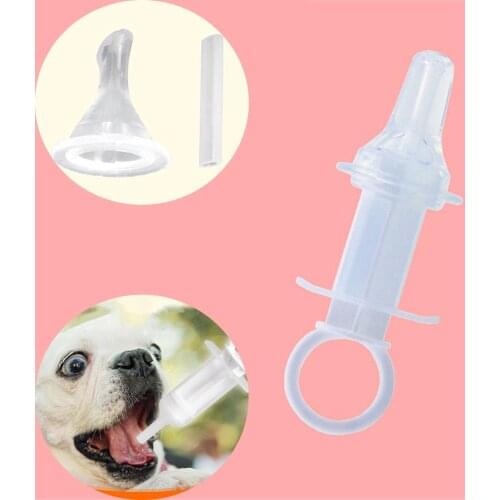 1PC Universal Cat Medicine Feeder Puppy Dog Given Medicine Feeding Kit Silicone Pills Dispenser With Scale Pet Milk Gel Syringes