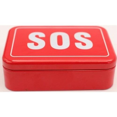 2 pcs New Medical kit Outdoor Survival Gear Kits Set Family metal bag First Aid Pill Box 9.4*6.5*2.9 CM