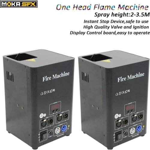 2Pcs/lot Flame Genius DMX 512 fire machine stage effect equipment flame machine For Stage Lighting Effect spray 3m lcd display