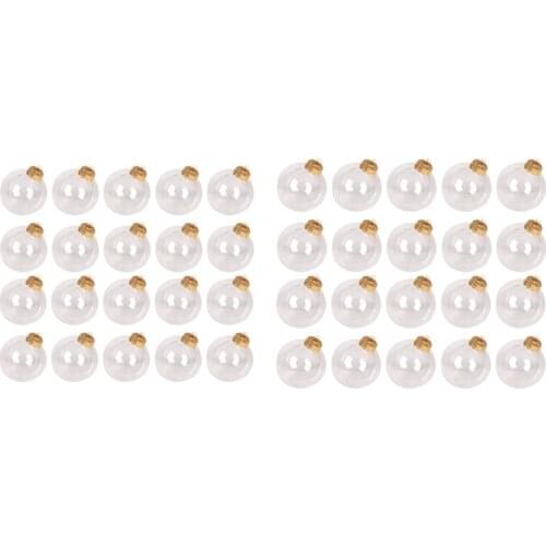 40Pcs Christmas Balls Plastic Clear DIY Hanging Ball Bauble Ornaments Decorations For Home Xmas Tree,8Cm & 10Cm