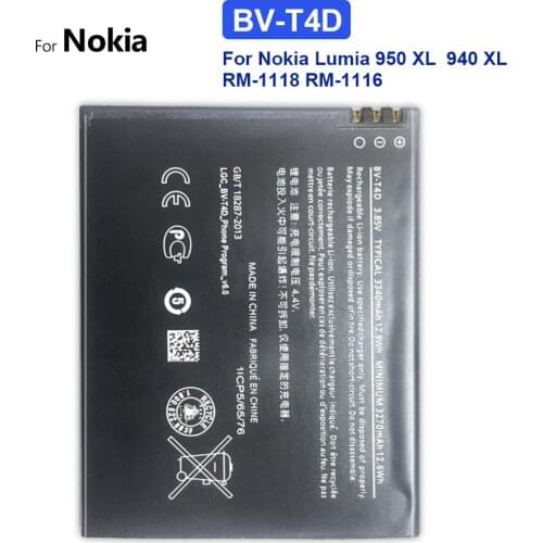 BV-T4D Replacement Battery 3340mAh For Microsoft Nokia Lumia 950 XL CityMan 940 XL RM-1118 RM-1116 BV T4D Tracking Number