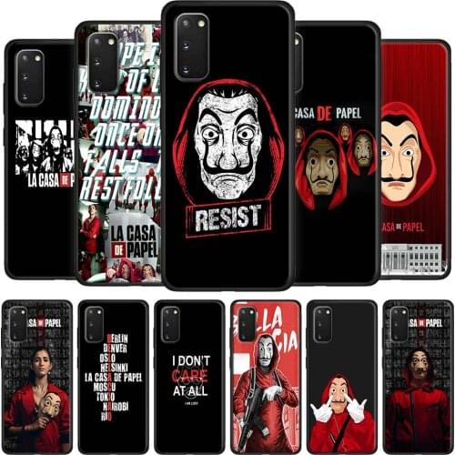 La Casa De Papel Money Heist Case for Samsung Galaxy S10 S20 S7 S8 S9 S10e S10 Lite Note 8 9 10 Plus 20 Ultra 5G Black Cover