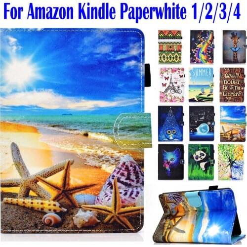 Stand Case for Amazon Kindle paperwhite 1/2/3/ Paperwhite 4 2018 Cover 6.0 ereader Flip Smart Cover pen card slot holder