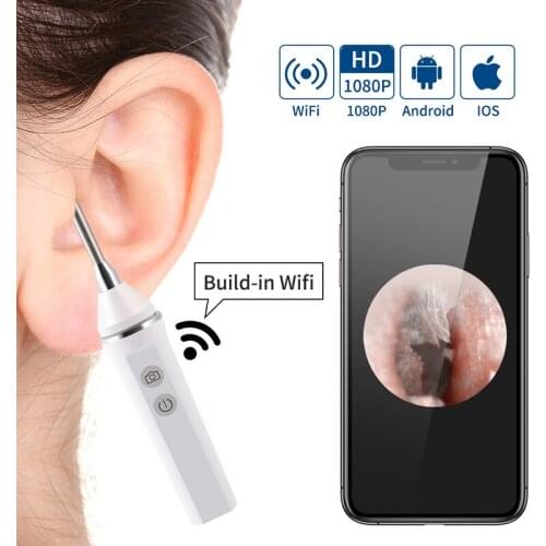 1080P HD 3.9mm Digital Ear Otoscope 2.0MP WiFi Ear Camera Endoscope Earwax Removal Tools Borescope Ear Cleaning Tool
