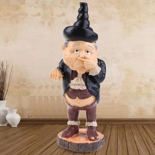 Toilet Butler with Roll Paper Holder Pinching Nose Resin Ornament for Bathroom Tissue Storage Rack F19B