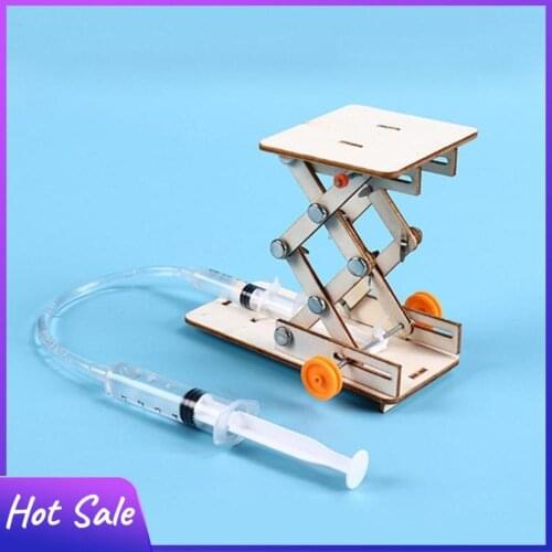 Kids DIY Science Toys Educational Scientific Experiment Kit Hydraulic Lift Table Model Physics School STEM Projects