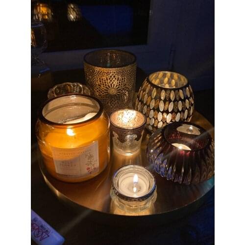 30cm Round Gold Stainless Steel Storage Candle Tray Space Saving Organizer Jewelry Display Plate For Gift Bathroom Kitchen Room