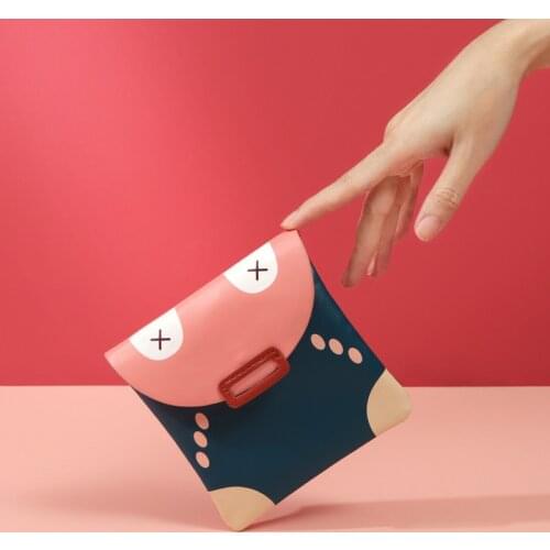 Cute Portable Cosmetics Hygiene Sanitary Napkin Towel Pad Tampon Bags For Purse Teens Women Girl Makeup Storage Organizer Pouch