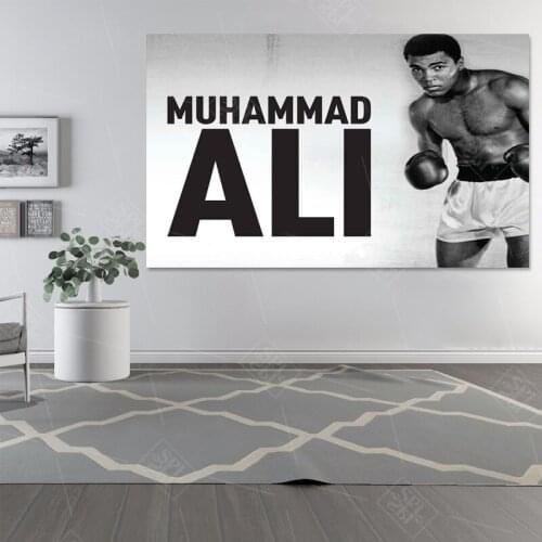 MUHAMMAD ALI Motivational Boxing Sports Posters Modern Black and White Canvas Painting Hd Print Bedroom Decoration Wall Picture