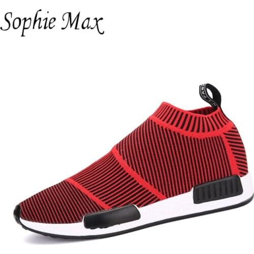 Sophie max light soft bottom breathable mesh slip on mens running shoes 900034