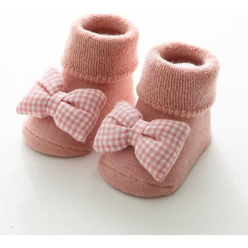 Infant Socks Warm Booties Sock Newborn To 3 Years Baby Girls Boys First Toddler Socks Cute Cartoon Animal Anti-slip Socks Shoes