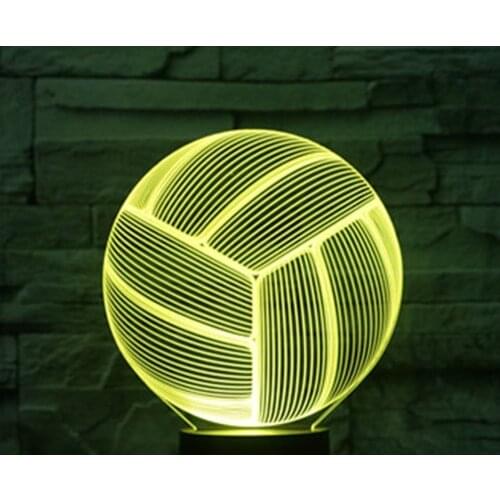 Novelty Basketball Lamps Led Usb 3d Lamp Remote Touch Switch 3d Table Lamp Led Bedroom 7 Colorful Night Lights
