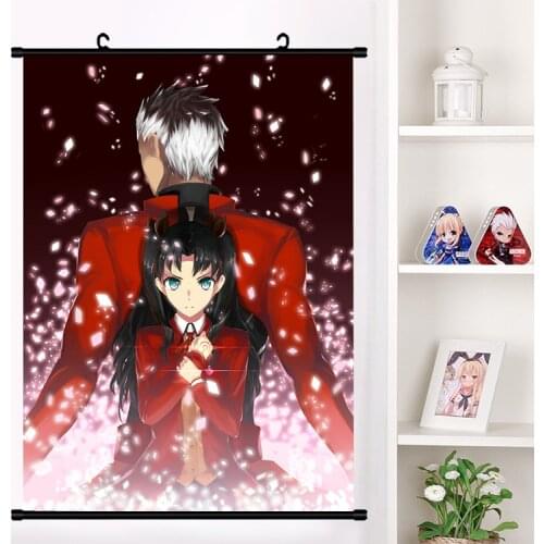 Japan Anime Fate/stay night Tohsaka Rin Sexy Cosplay Wall Scroll Mural Poster Wall Hanging Poster Otaku Home Decor Collect Gift