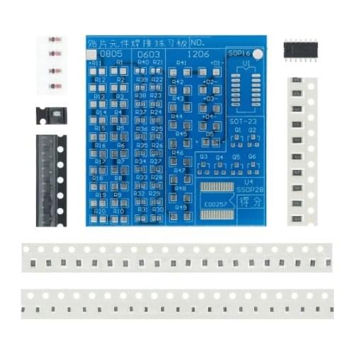 DIY Circuit Board PCB SMT SMD Soldering Practice Board DIY Kit Fanny Skill Training Electronic Suit 77PCS components