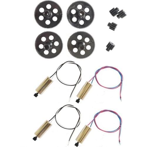 RC Drone XS809S Motor Engine Motor Gear Main Gear Motor Spare Part Set for VISUO XS809S XS809H XS809G RC Quadcopter Motor Set