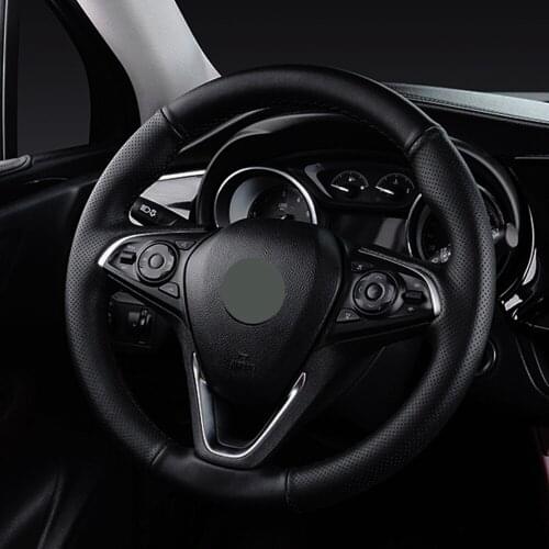 DIY Black Non-slip And Breathable Faux Leather Car Accessories Steering Wheel Cover For Buick Hideo Excelle Enclave Regal Verano