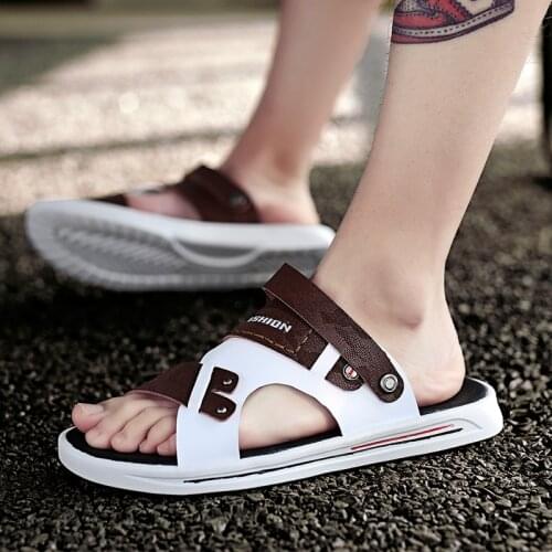 Sandalen Herren Sandalias Piel Sandals Men Summer Sandalia Masculina Cuero Zandalias Hombre Sandali Da Uomo Slide Masculino