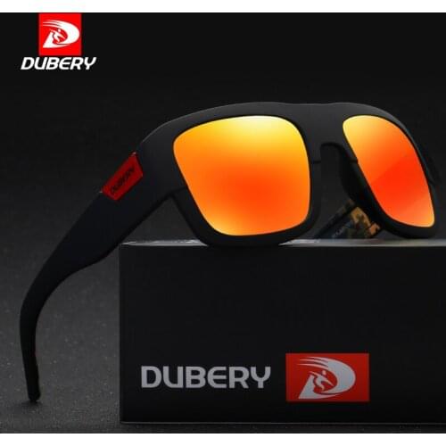 DUBERY Men Sunglasses Retro Square Sport Polarized Mirrors Sun Glasses Male Eyewear Accessories UV400 Gafas De Sol Luxury Brand