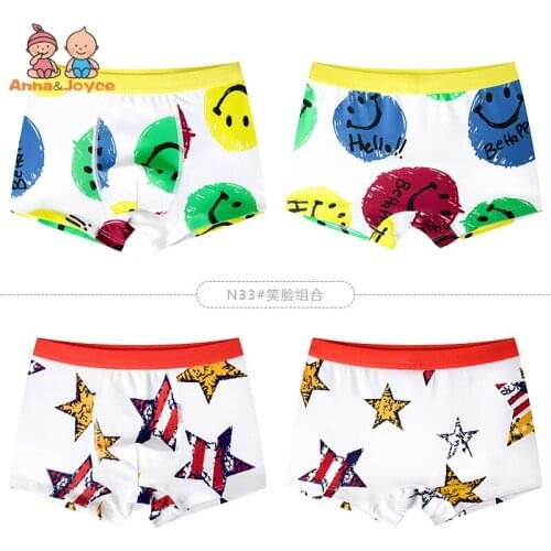 2Pcs/Lot boys boxer Childrens Underwear Cotton Mens Boxer Shorts Shorts suit 2-14 years