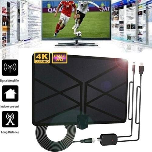 960 Miles 4K TV Aerial Indoor Amplified Digital High Definition HDTV Antenna Plastic 47-230MHz 470-862MHz FM/VHF/UHF