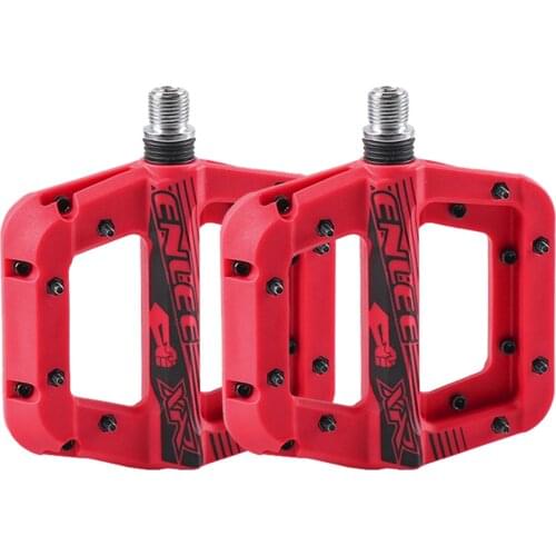 Bicycle Pedals Shockproof Mountain Bike Pedals Non-Slip Lightweight Nylon Fiber Bicycle Platform Pedals for MTB 9/16 inches