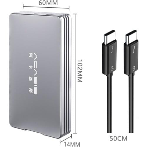 Acasis TYPE-C USB3.1 USB3.0 External Solid State Drive Enclosure SSD Box For NVME PCI-E M.2 2280 Hard Disk for Thunderbolt3