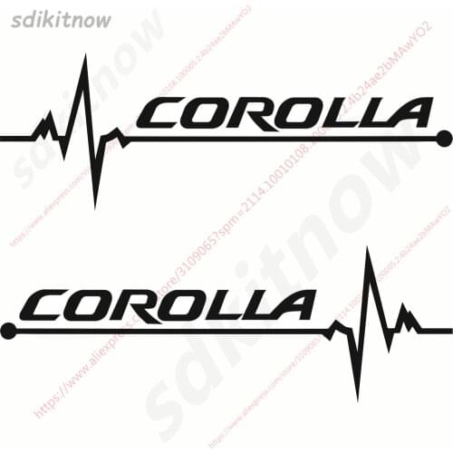 1pair Heart Car Sports Decal Sticker Styling Windows Door Decoration For toyota corolla verso 2008 2011 2014 2018 2005 2007