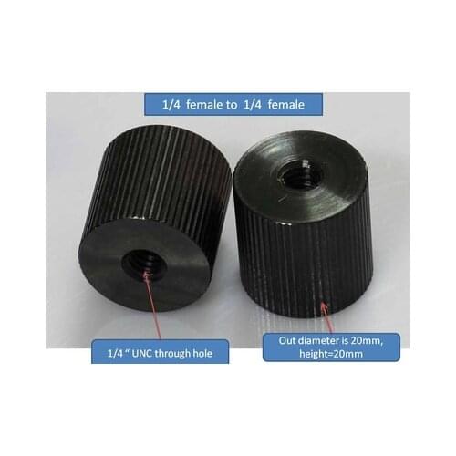 2pcs Tripod Head Accessories 1/4" Female to 1/4" Female Adapter Screw for Camera Tripod Magic Arm