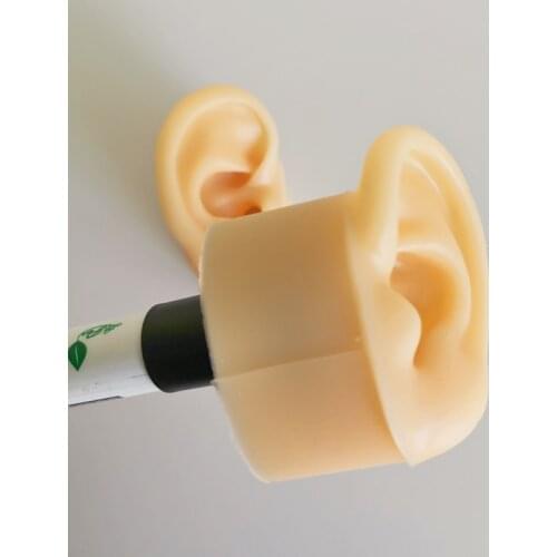 2pcs ASMR sleep aid soft silicone ear model broadcast ear props