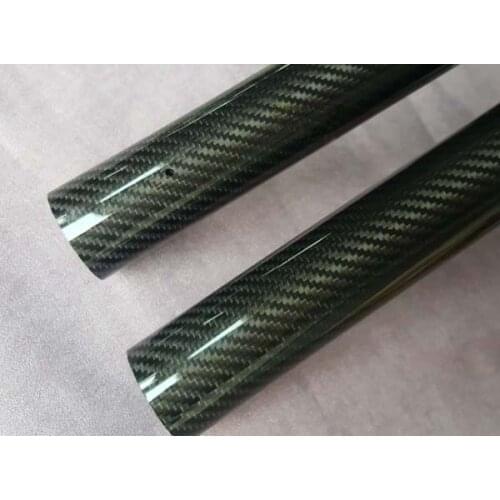 24mm*28mm*1200mm high glossy twill weave carbon fiber tube for Quadcopter