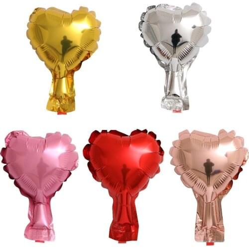 30pcs 5/10 Inch Rose Gold Red Foil Heart Balloons Marriage Helium Inflatable Balloon Wedding Birthday Party Decor Gifts