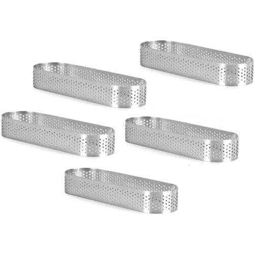 5PCS Mini Mousse Cake Ring Stainless Steel Perforated Mold DIY Mousse Ring Dessert Cookies Baking Mould Baking Tools