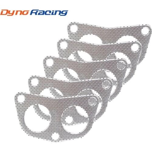 Aluminum Car Engine Downpipe Flange Exhaust Gasket Exhaust Pipe Gasket For Honda D15-B18 Car 5pcs/lot