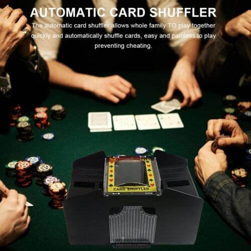 Automatic Card Shuffler Card Shuffling Machine Electric Shuffler For Poker Bridge Cards Up To 4 Decks Of Cards Convenient Tool
