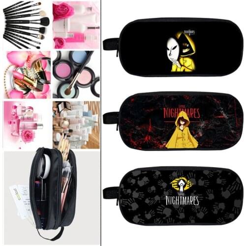 2021 Game Little Nightmares 2 Pencil case Children Cartoon School Pen Box Unisex Waterproof School Supplies Women Cosmetic Bags