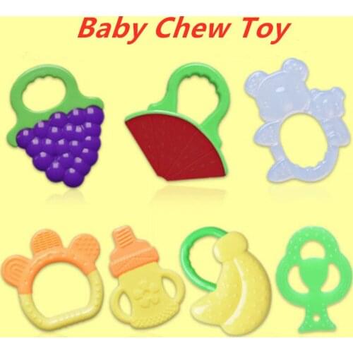 Pudcoco 6 Colors Infant Baby Teether Training Chewable Toddler Toy Cute Baby Teethers